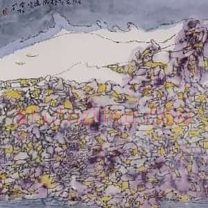 1998年 冯今松《情景可待成追忆》国画山水作品图片赏析