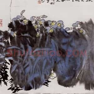 2004年 冯今松《取景框里的春天》国画花鸟作品图片赏析