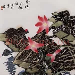 2002年 冯今松《荷塘天趣图》国画花鸟作品图片赏析