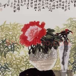 2000年 冯今松《留春图》国画花鸟作品图片赏析