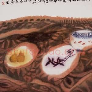1996年 冯今松《人面不知何处》国画花鸟作品图片赏析