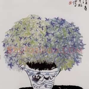 1997年 冯今松《细诉清香》国画花鸟作品图片赏析
