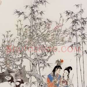刘旦宅《红楼故事》国画人物作品图片赏析