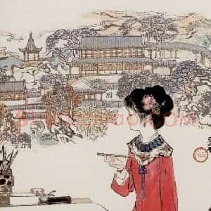 刘旦宅《金陵十二钗十二屏》国画人物作品图片赏析