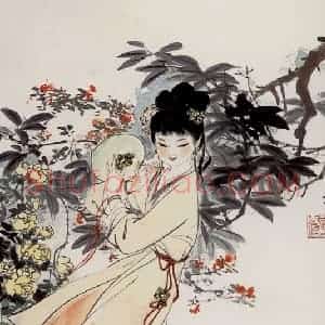 刘旦宅《金陵十二钗十二屏》国画人物作品图片赏析