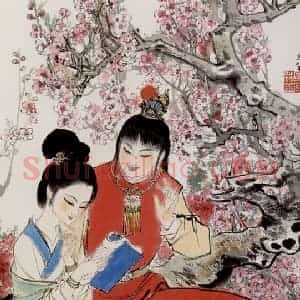 刘旦宅《金陵十二钗十二屏》国画人物作品图片赏析