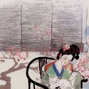 刘旦宅《金陵十二钗十二屏》国画人物作品图片赏析