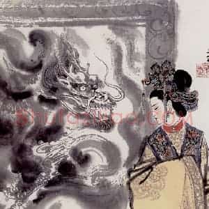 刘旦宅《金陵十二钗十二屏》国画人物作品图片赏析