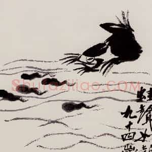 齐白石《蛙声如鼓吹》国画花鸟作品图片赏析