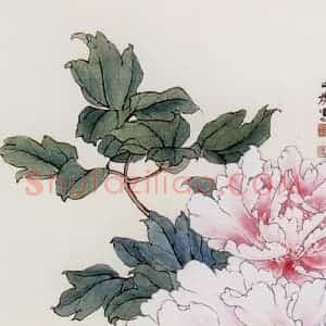 田世光《牡丹小鸟》国画花鸟作品图片赏析