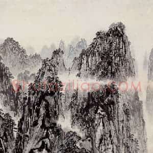 宋文治《黄山云海》国画山水作品图片赏析