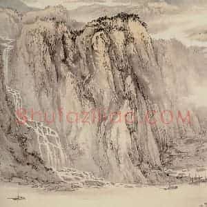 宋文治《江陵之晨》国画山水作品图片赏析