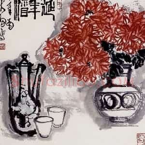 陈大羽《延年酒》国画花鸟作品图片赏析