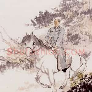 谢之光《战地黄花分外香》国画人物作品图片赏析