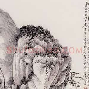 贺天健《山水》国画山水作品图片赏析