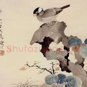 江寒汀《花鸟四屏》国画花鸟作品图片赏析
