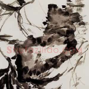 许鸿宾《墨芍药》国画花鸟作品图片赏析