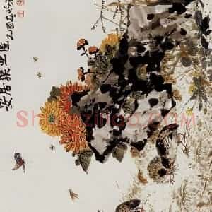 许鸿宾《安居乐业图》国画花鸟作品图片赏析