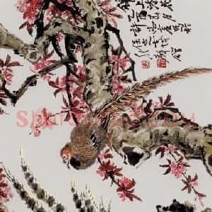 许鸿宾《锦上添花》国画花鸟作品图片赏析