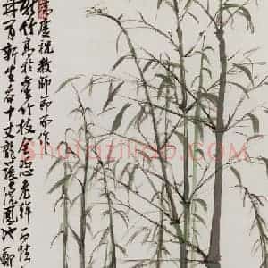 许鸿宾《新竹高于旧竹枝》国画花鸟作品图片赏析