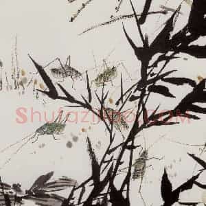 许鸿宾《娇姿纸上轻跳动》国画花鸟作品图片赏析