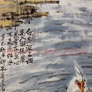 许鸿宾《鹭鸶》国画花鸟作品图片赏析