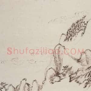清代 曾熙《干笔山水册》国画山水作品图片赏析