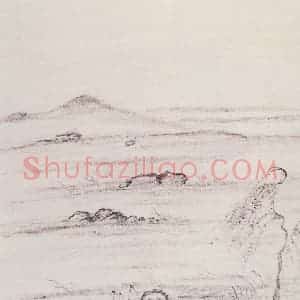 清代 曾熙《干笔山水册》国画山水作品图片赏析
