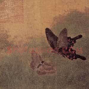 明代 无款《写生蛱蝶图页》国画花鸟作品图片赏析