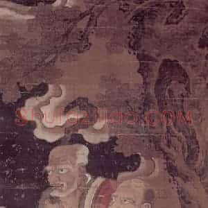 明代 无款《十六罗汉像屏》国画人物作品图片赏析