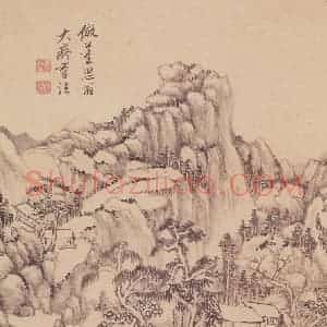 清代 王原祁《仿古山水册(十帧)》国画山水作品图片赏析