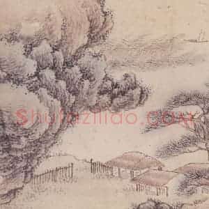 清代 顾昉《仿古山水册(十二帧)》国画山水作品图片赏析