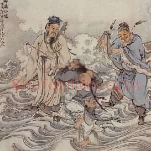 1940年 徐燕孙《海峤仙踪》国画人物作品图片赏析