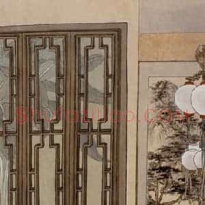 徐燕孙《宫怨》国画人物作品图片赏析