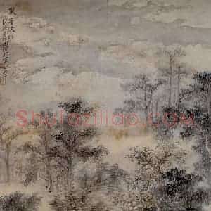 徐燕孙《风尘侠侣》国画人物作品图片赏析