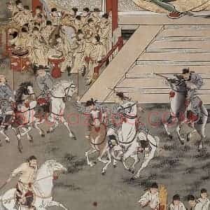 徐燕孙《大明殿会鞠图》国画人物作品图片赏析