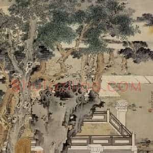 1941年 徐燕孙《兰亭图》国画人物作品图片赏析