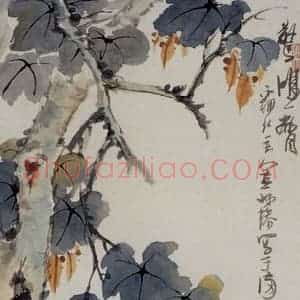 徐燕孙《梧桐仕女》国画人物作品图片赏析