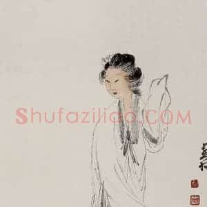 徐燕孙《白描人物》国画人物作品图片赏析