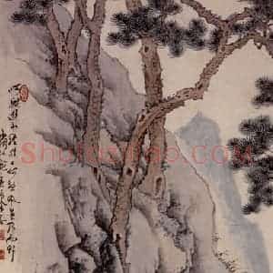 徐燕孙《钟进士游山图》国画人物作品图片赏析