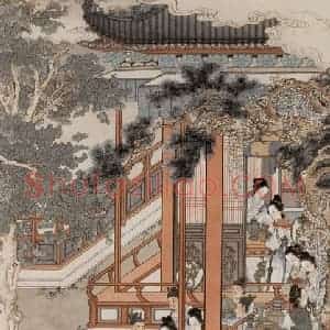 1936年 徐燕孙《明皇并马图》国画人物作品图片赏析