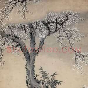 徐燕孙《梅林觅句图》国画人物作品图片赏析