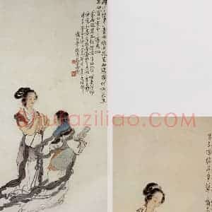 徐燕孙《仕女》国画人物作品图片赏析