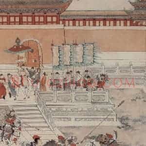 徐燕孙《敬德夺槊》国画人物作品图片赏析
