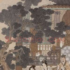 徐燕孙《同泰翻经》国画人物作品图片赏析