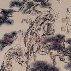 徐燕孙《写蒋尧章故事》国画人物作品图片赏析