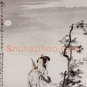 徐燕孙《银河吹笙》国画人物作品图片赏析