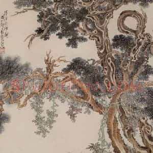 徐燕孙《琴操参禅》国画人物作品图片赏析