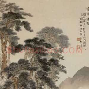 徐燕孙《瑶岛仙踪》国画人物作品图片赏析