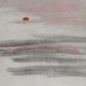 1919年 齐白石《洞庭君山》国画山水作品图片赏析